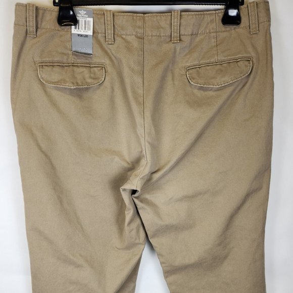 Dockers Men's Dessert Sand Beige Flat Front Dress Pants 38x32 - Picture 2 of 3